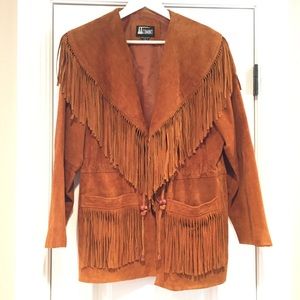 FIRM Western / Boho Fringed Vintage Leather Jacket